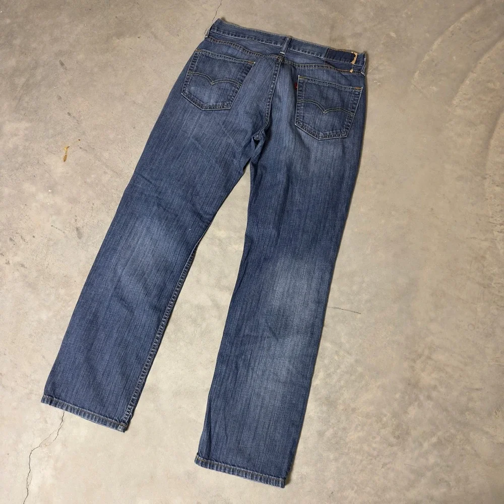 Levi's 514 Straight Fit Jeans Mens 33x32 Blue Baggy Casual Streetwear Denim